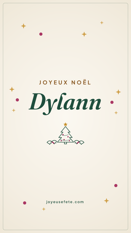 Image « Joyeux Noël Dylann » au format story