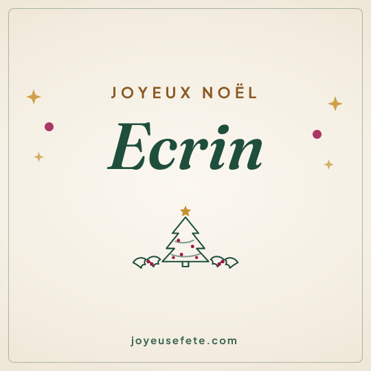 Image carrée « Joyeux Noël Ecrin » pour WhatsApp
