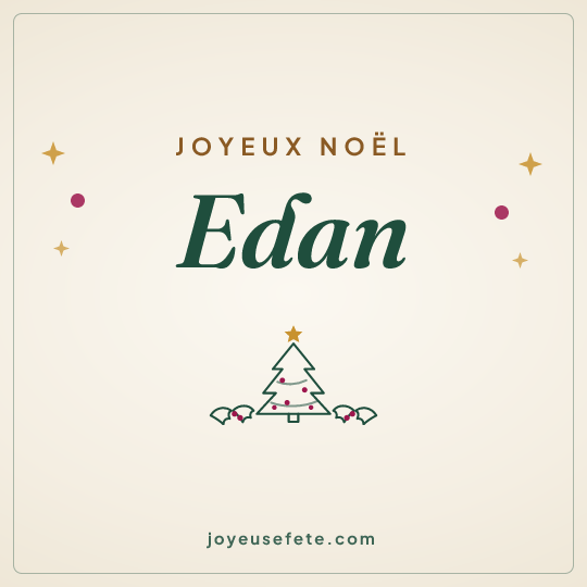 Image carrée « Joyeux Noël Edan » pour WhatsApp