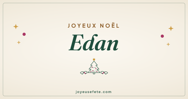 Image « Joyeux Noël Edan » au format large