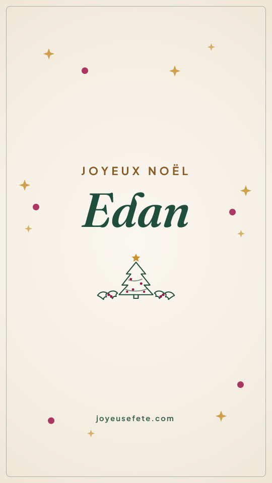 Image « Joyeux Noël Edan » au format story