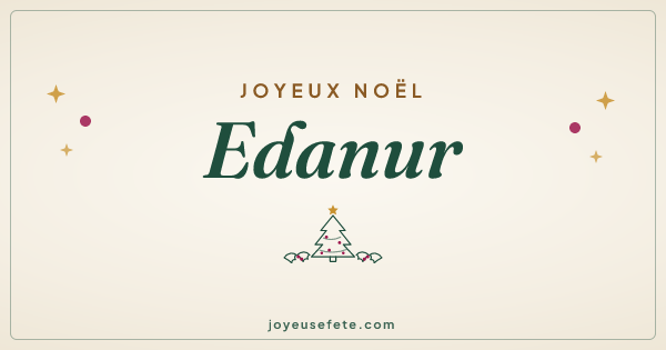 Image « Joyeux Noël Edanur » au format large