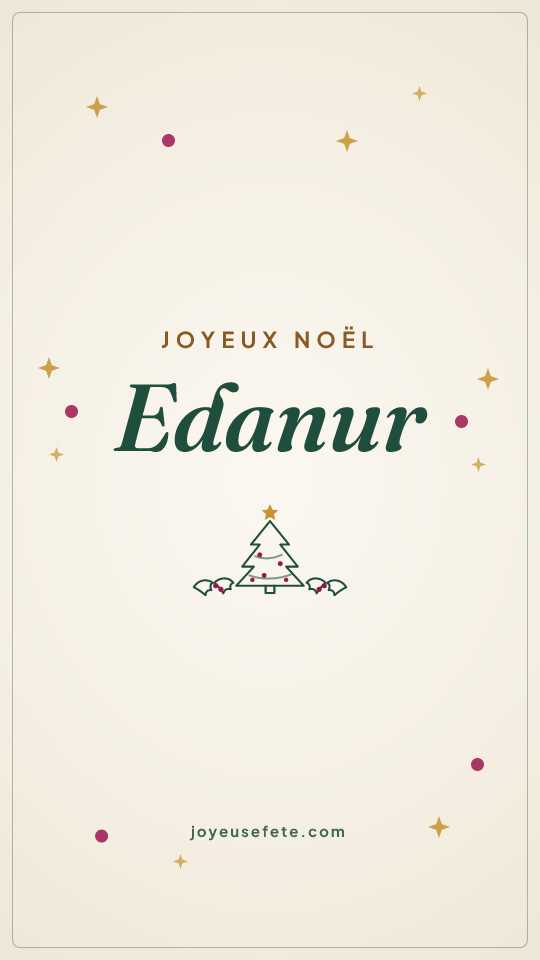 Image « Joyeux Noël Edanur » au format story