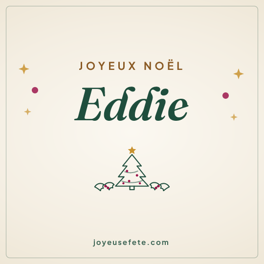 Image carrée « Joyeux Noël Eddie » pour WhatsApp