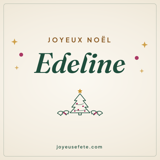 Image carrée « Joyeux Noël Edeline » pour WhatsApp