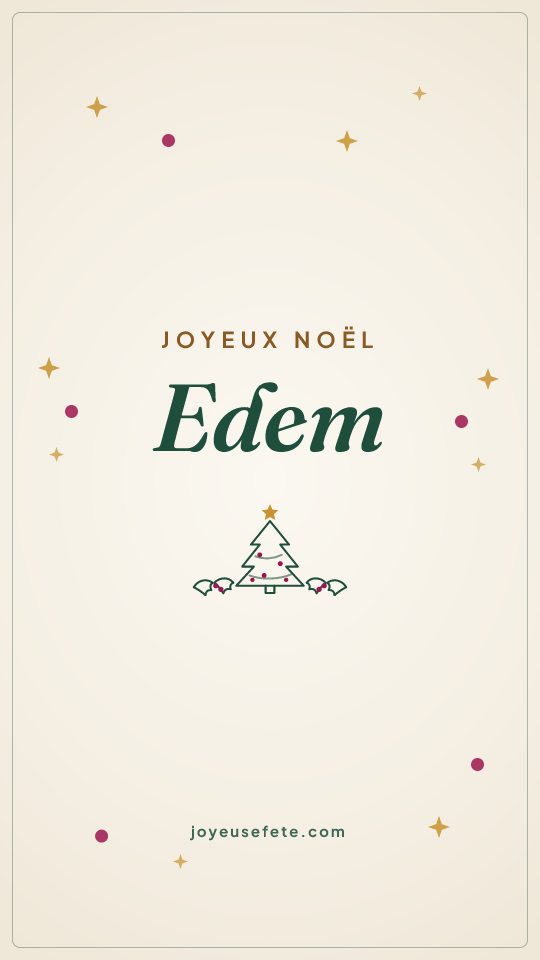 Image « Joyeux Noël Edem » au format story