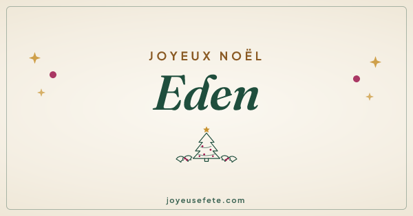 Image « Joyeux Noël Eden » au format large