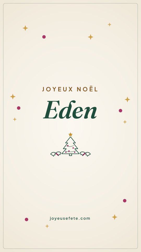 Image « Joyeux Noël Eden » au format story