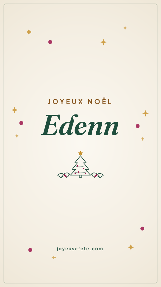 Image « Joyeux Noël Edenn » au format story