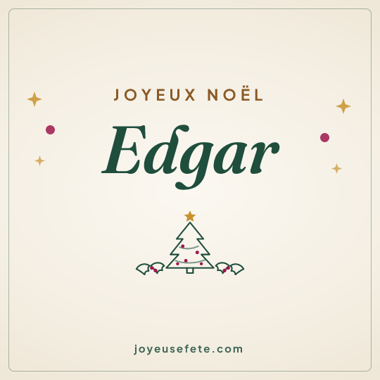 Image carrée « Joyeux Noël Edgar » pour WhatsApp
