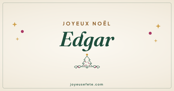 Image « Joyeux Noël Edgar » au format large