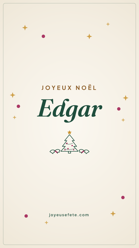 Image « Joyeux Noël Edgar » au format story