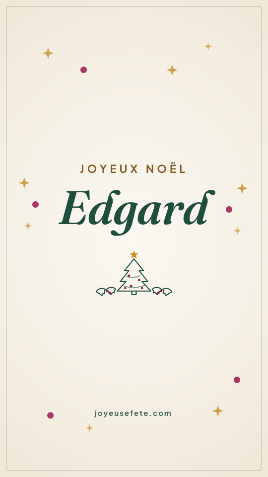 Image « Joyeux Noël Edgard » au format story