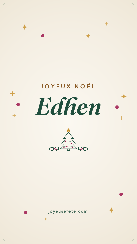 Image « Joyeux Noël Edhen » au format story