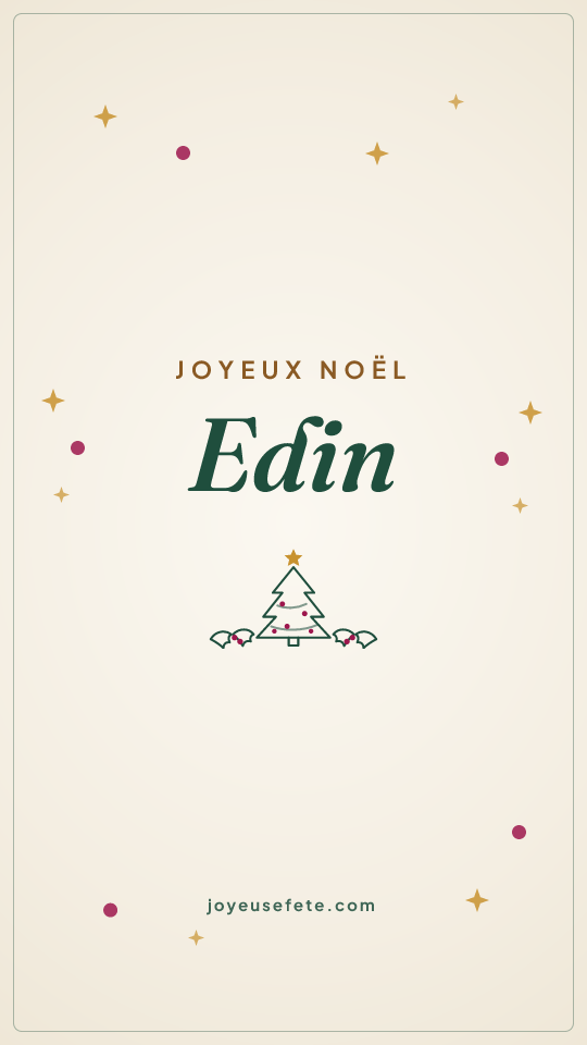Image « Joyeux Noël Edin » au format story