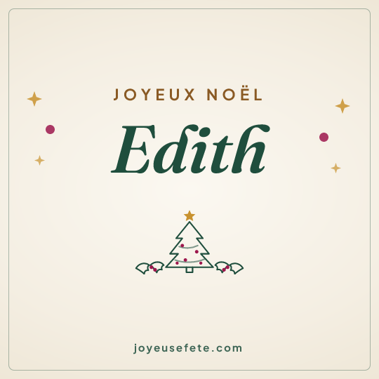 Image carrée « Joyeux Noël Edith » pour WhatsApp