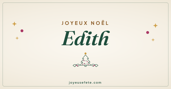 Image « Joyeux Noël Edith » au format large