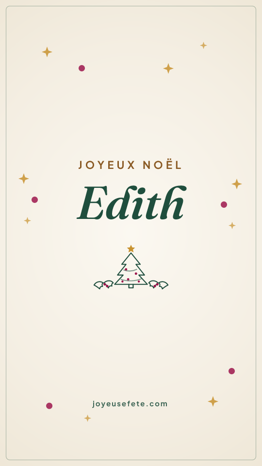 Image « Joyeux Noël Edith » au format story