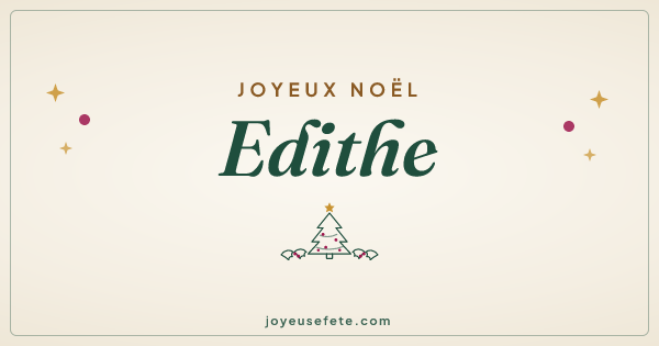 Image « Joyeux Noël Edithe » au format large