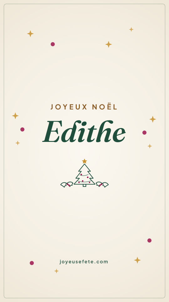 Image « Joyeux Noël Edithe » au format story