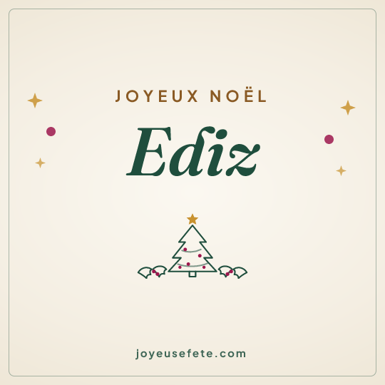 Image carrée « Joyeux Noël Ediz » pour WhatsApp