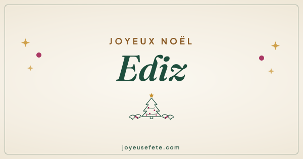 Image « Joyeux Noël Ediz » au format large