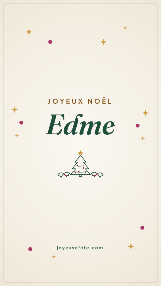 Image « Joyeux Noël Edme » au format story