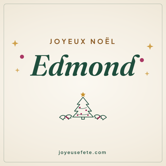 Image carrée « Joyeux Noël Edmond » pour WhatsApp