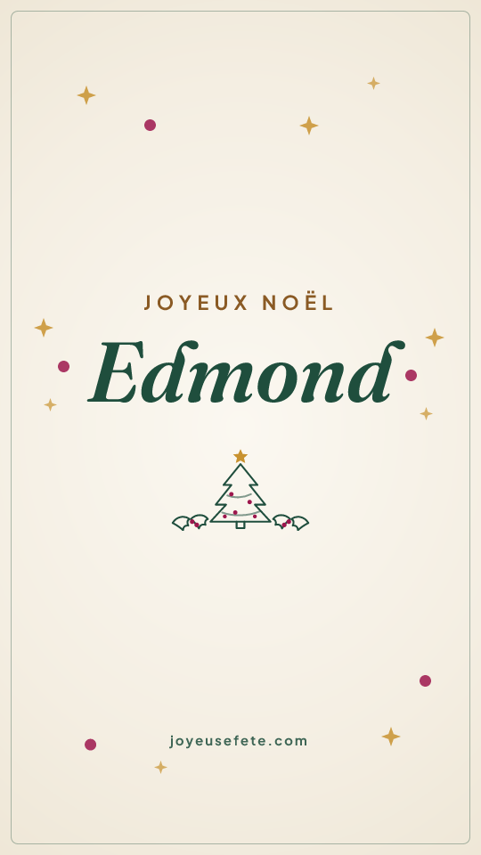 Image « Joyeux Noël Edmond » au format story