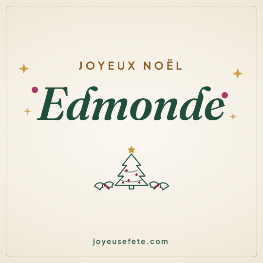 Image carrée « Joyeux Noël Edmonde » pour WhatsApp