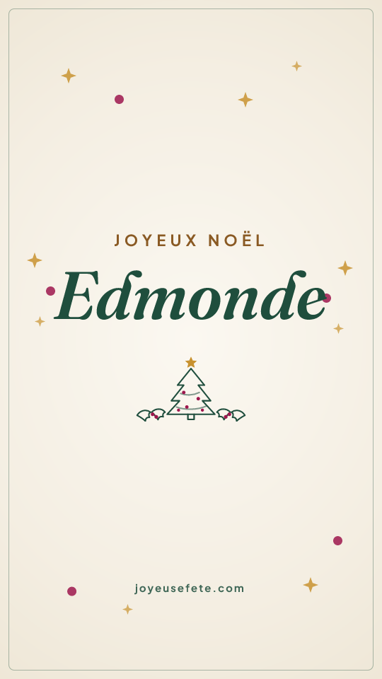 Image « Joyeux Noël Edmonde » au format story