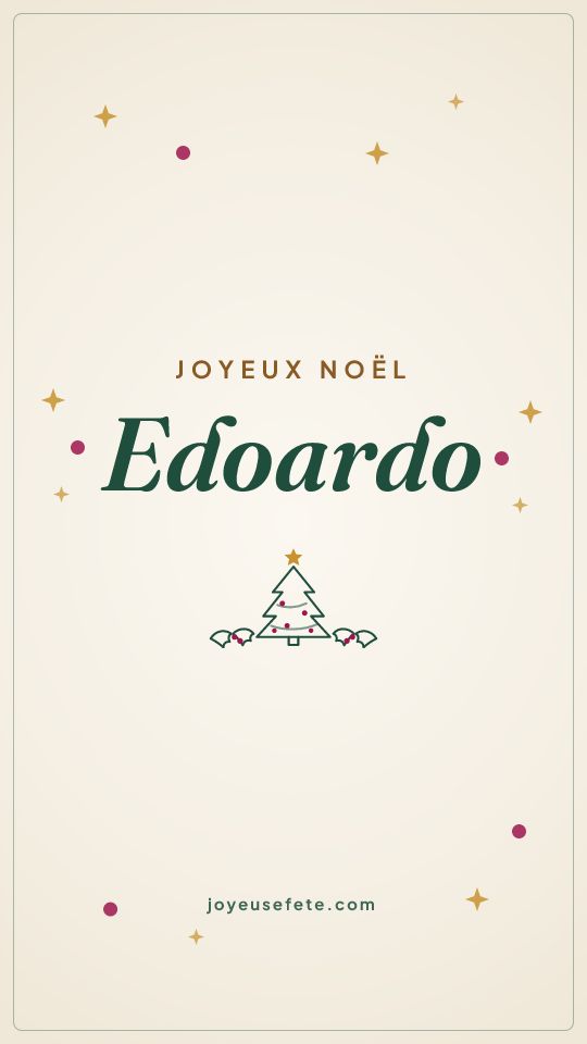Image « Joyeux Noël Edoardo » au format story