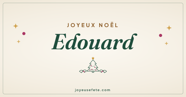 Image « Joyeux Noël Edouard » au format large