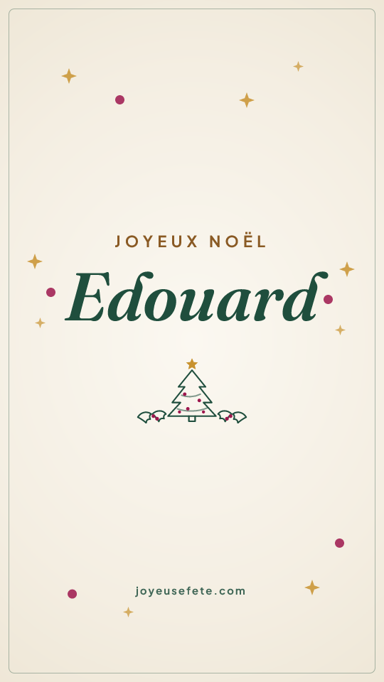 Image « Joyeux Noël Edouard » au format story