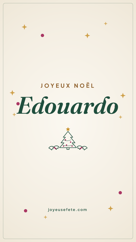 Image « Joyeux Noël Edouardo » au format story
