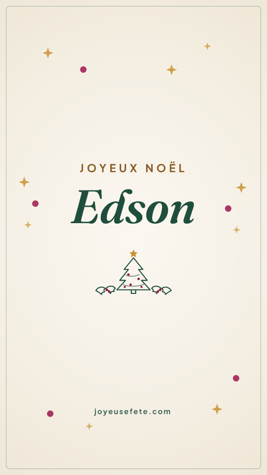 Image « Joyeux Noël Edson » au format story