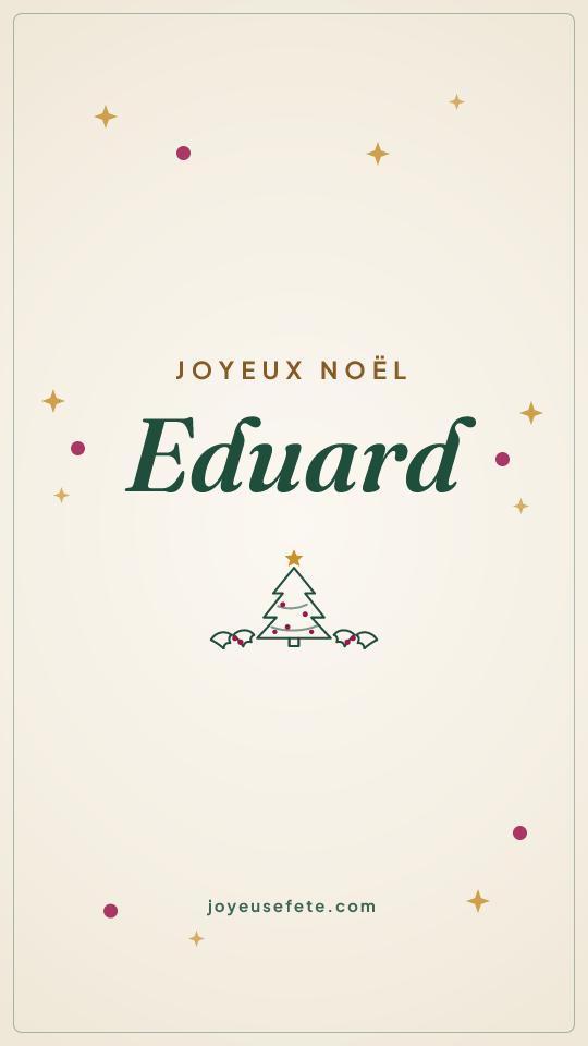 Image « Joyeux Noël Eduard » au format story