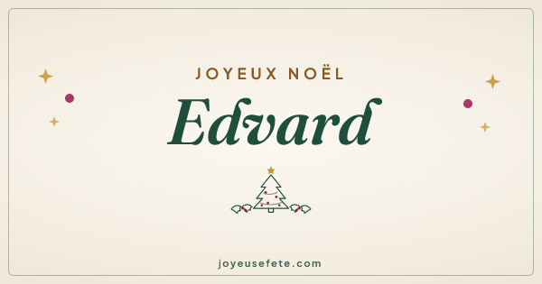 Image « Joyeux Noël Edvard » au format large