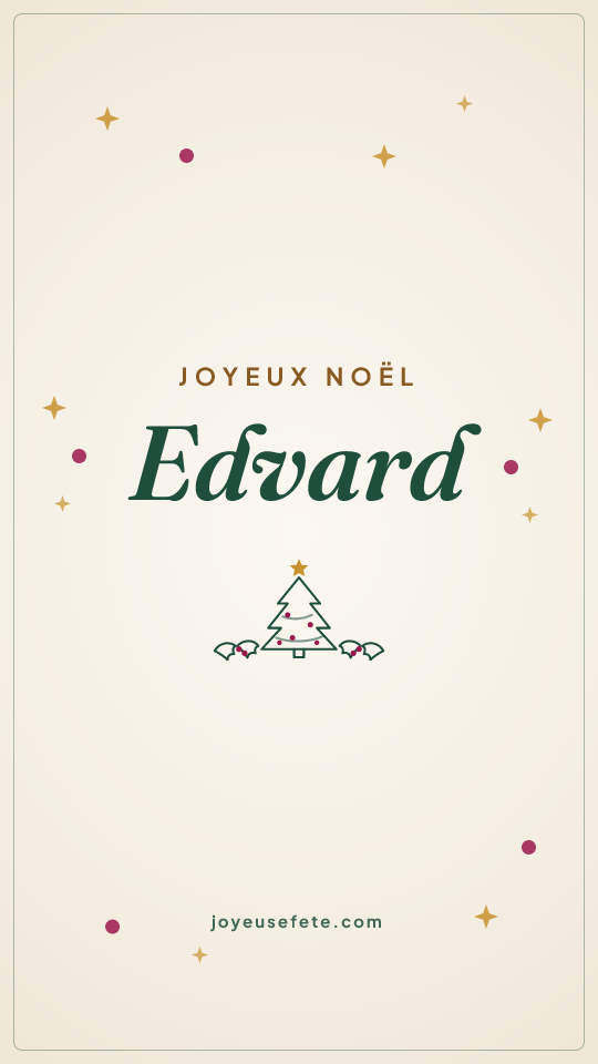 Image « Joyeux Noël Edvard » au format story
