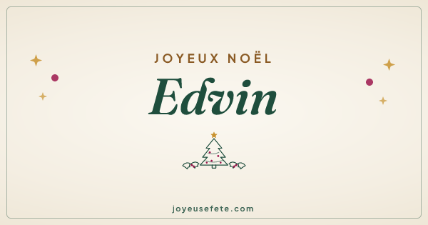 Image « Joyeux Noël Edvin » au format large