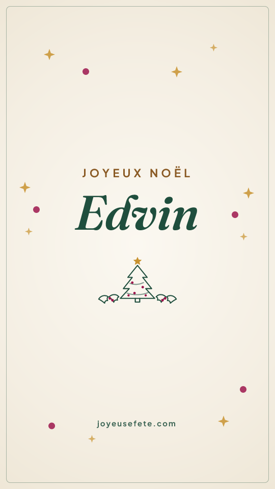 Image « Joyeux Noël Edvin » au format story