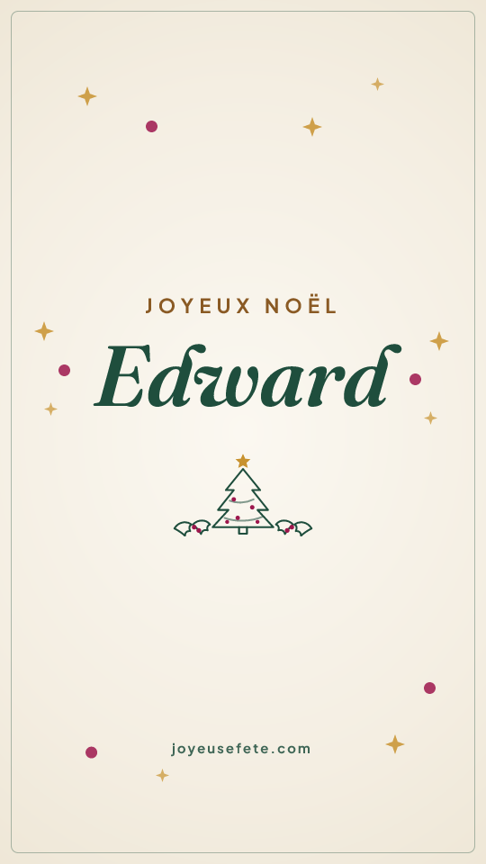 Image « Joyeux Noël Edward » au format story