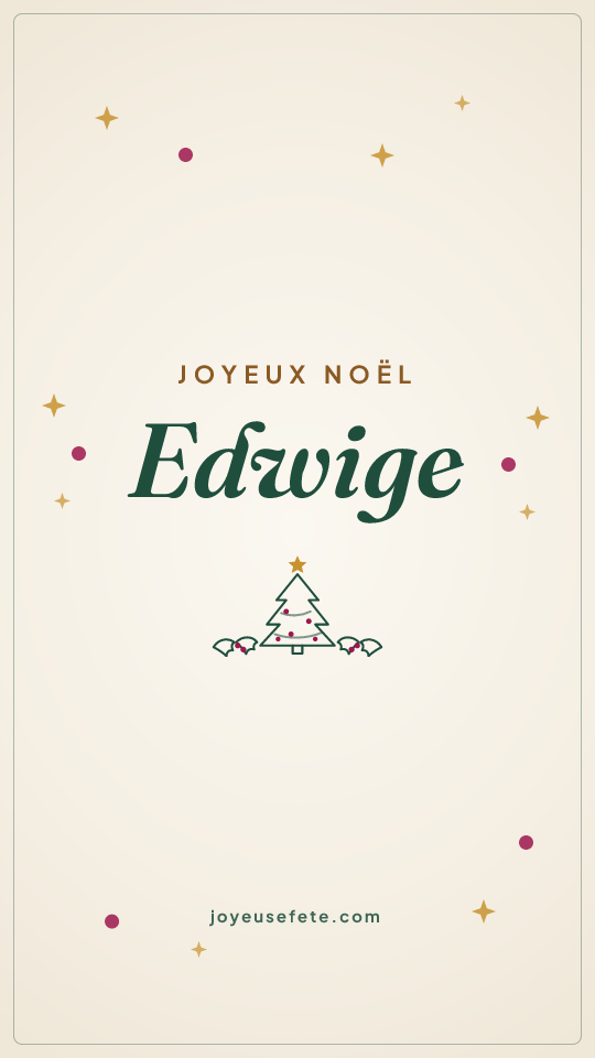 Image « Joyeux Noël Edwige » au format story