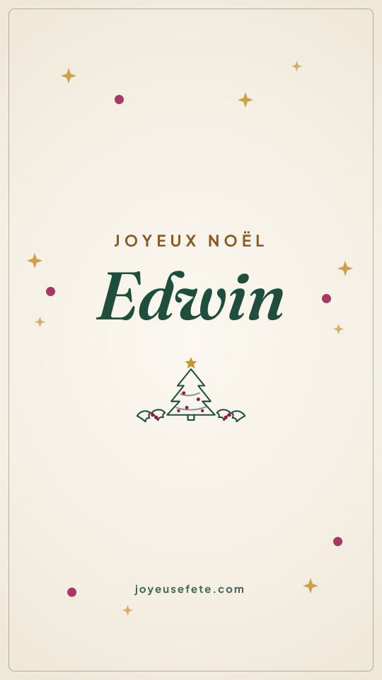 Image « Joyeux Noël Edwin » au format story