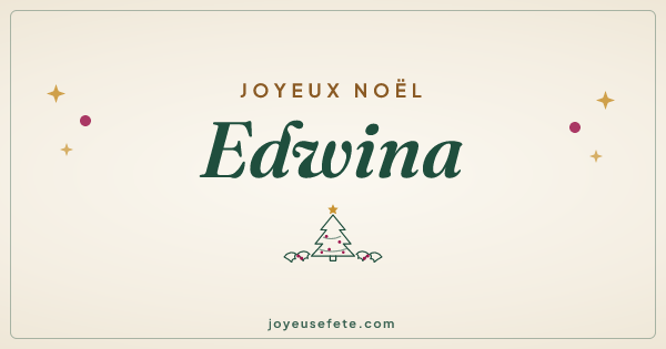 Image « Joyeux Noël Edwina » au format large
