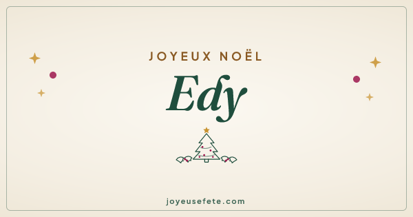 Image « Joyeux Noël Edy » au format large