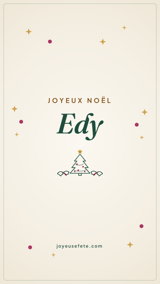 Image « Joyeux Noël Edy » au format story