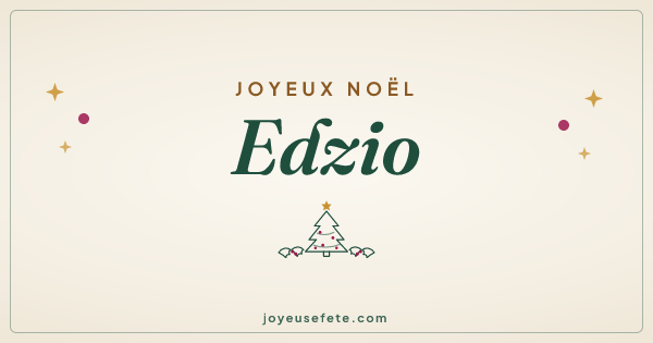 Image « Joyeux Noël Edzio » au format large