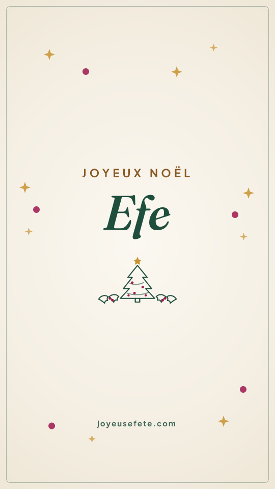 Image « Joyeux Noël Efe » au format story
