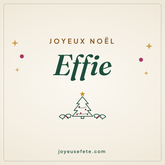 Image carrée « Joyeux Noël Effie » pour WhatsApp
